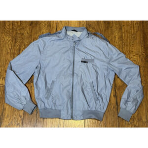 VTG 80s/90s Members Only Jacket Light Blue Made in Hong Kong -Stained- Men's 44